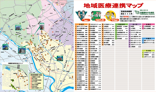 田園調布中央病院地域医療連携マップ