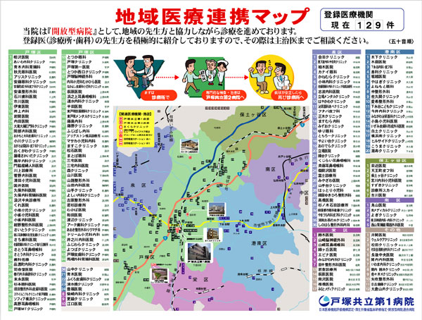 戸塚共立第1病院・地域医療連携マップ