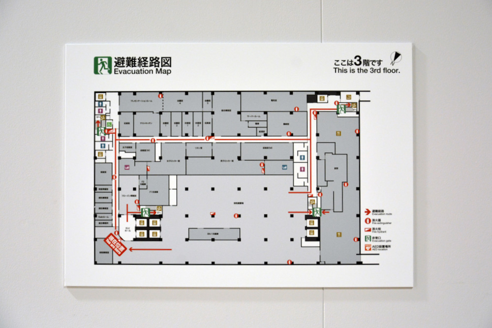 ANAケータリングサービス様避難経路図